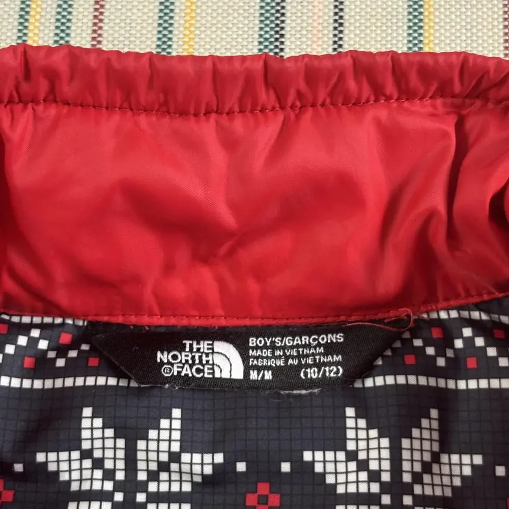 The North Face Jacket Boys Medium 10/12 Red ThermoBall Puffer Full Zip Warm
